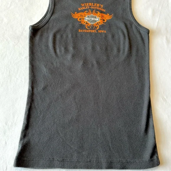 Harley Davidson Womens Tank Top Y2K Weiblers Davenport Iowa Glitter Logo Size M - Picture 13 of 16